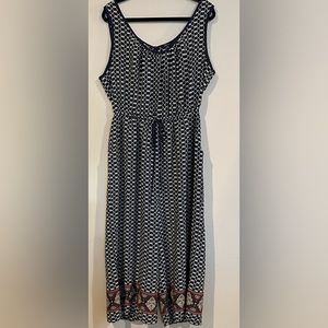 SOPRANO NAVY WIDE LEG JUMPSUIT 2XL